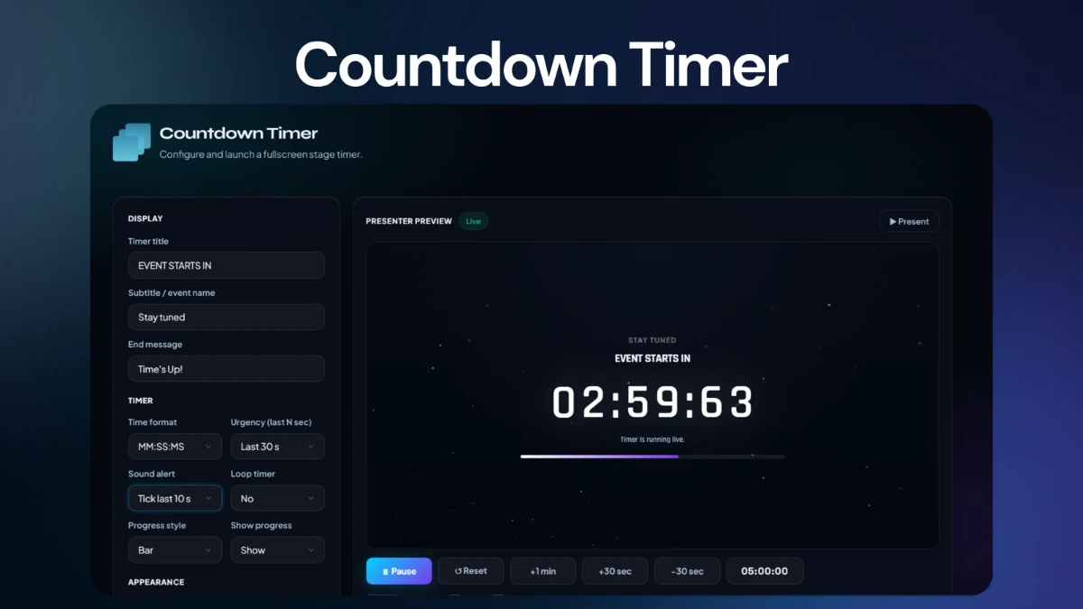 Event Assets — countdown