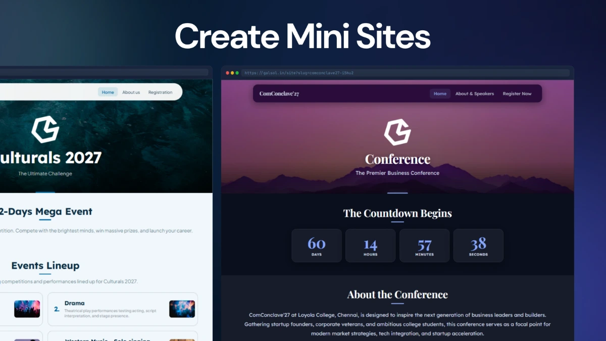 GAL Studio — mini site